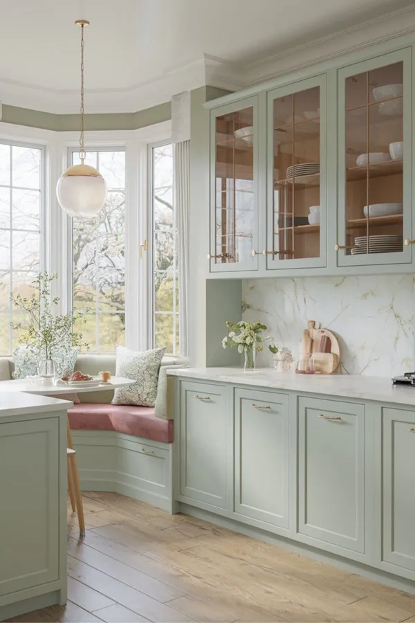 pastel green kitchen cabinets diakoland photo 9