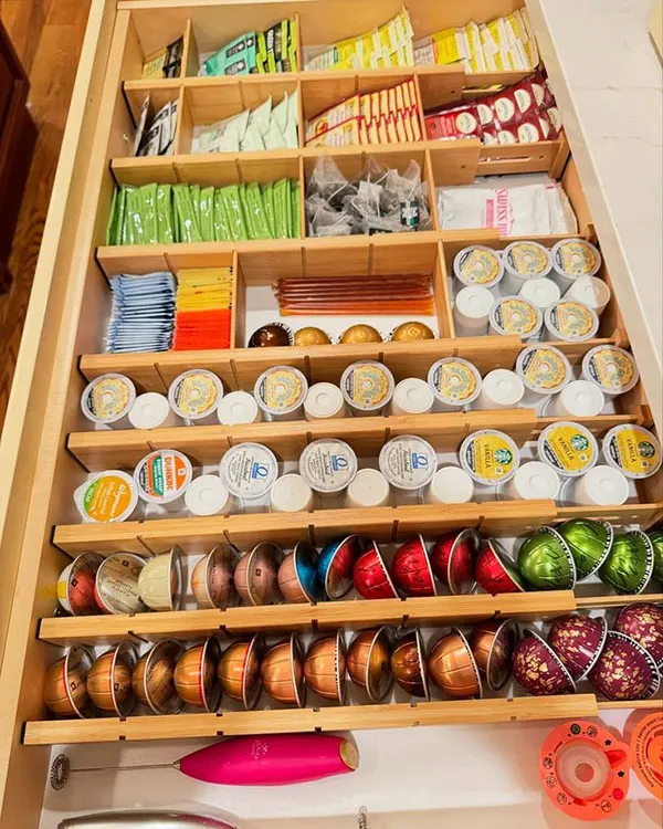 Cabinet drawer organizer 20