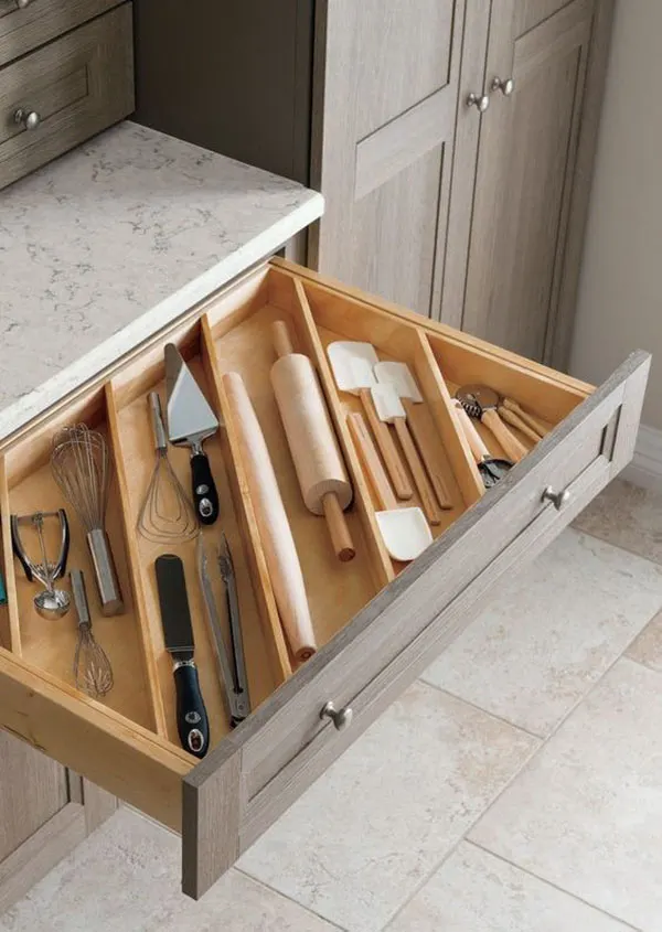Cabinet drawer organizer 21