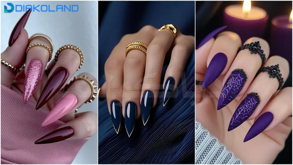 37 مدل آمبره ناخن دخترانه؛ ترند دلبر و خاص برای دخترای مینیمال 😍 3 مدل ناخن تیز