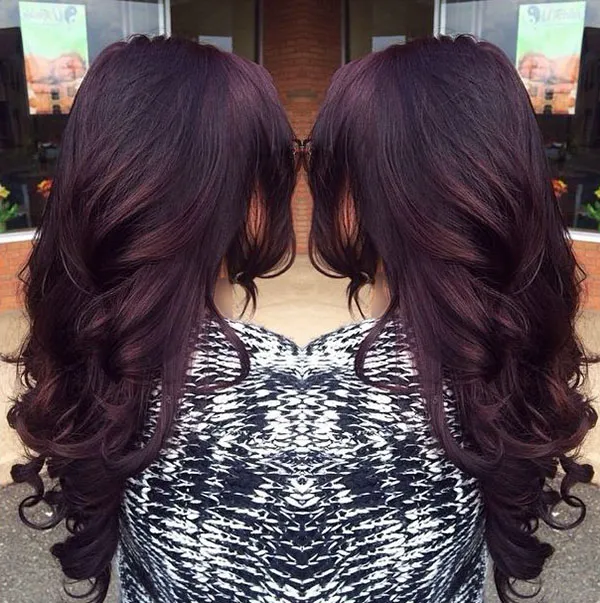 Dark burgundy hair color 10
