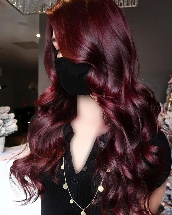 Dark burgundy hair color 11