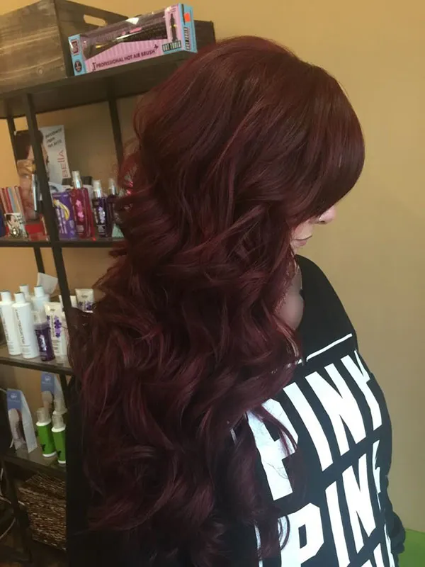 Dark burgundy hair color 12