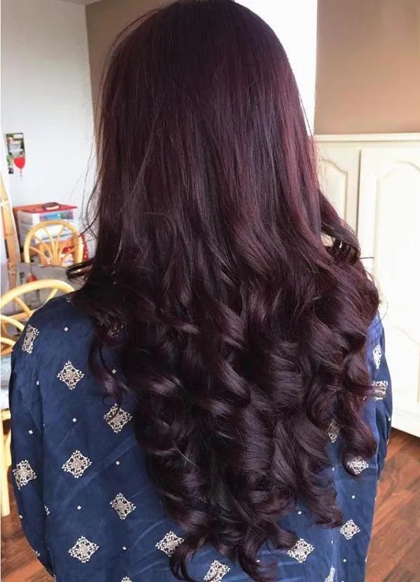 Dark burgundy hair color 14