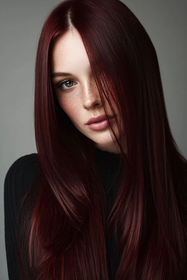 Dark burgundy hair color 17