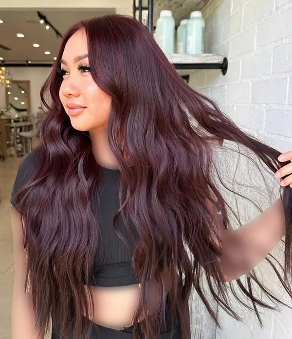 Dark burgundy hair color 19