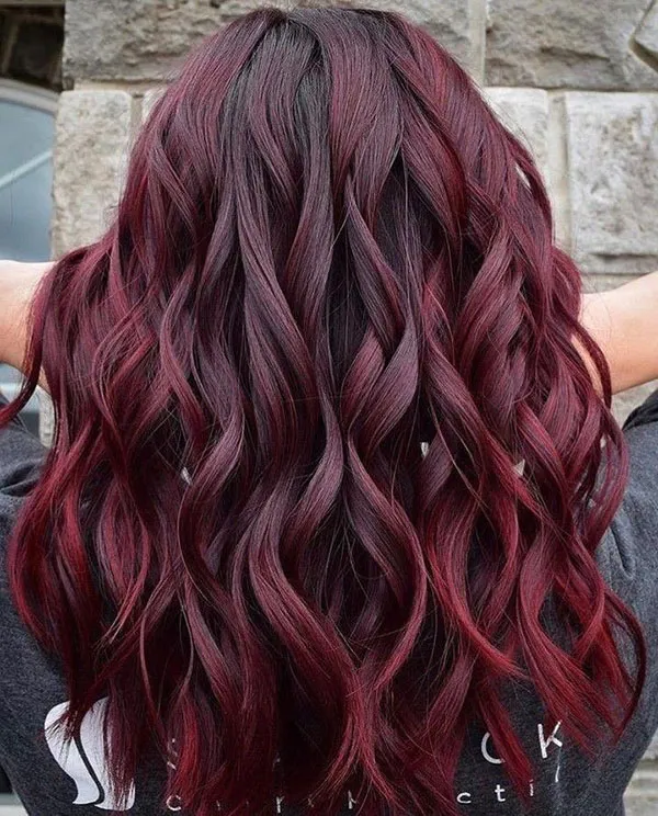Dark burgundy hair color 29