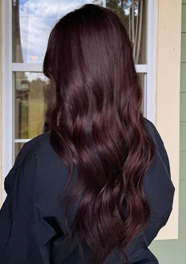 Dark burgundy hair color 3
