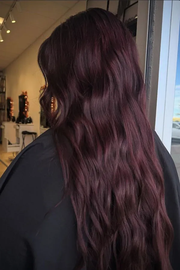 Dark burgundy hair color 4