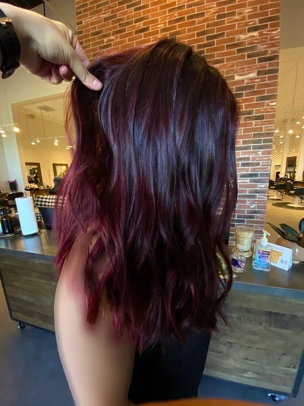 Dark burgundy hair color 5