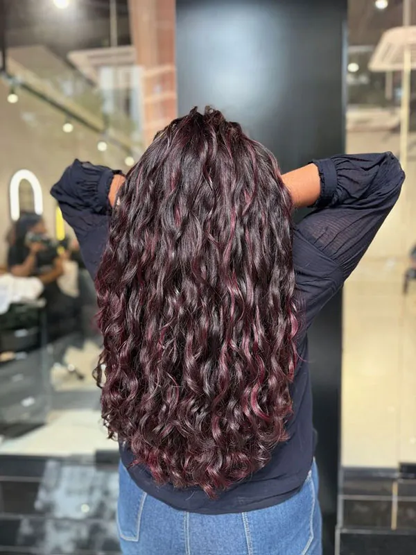 Dark burgundy hair color 7