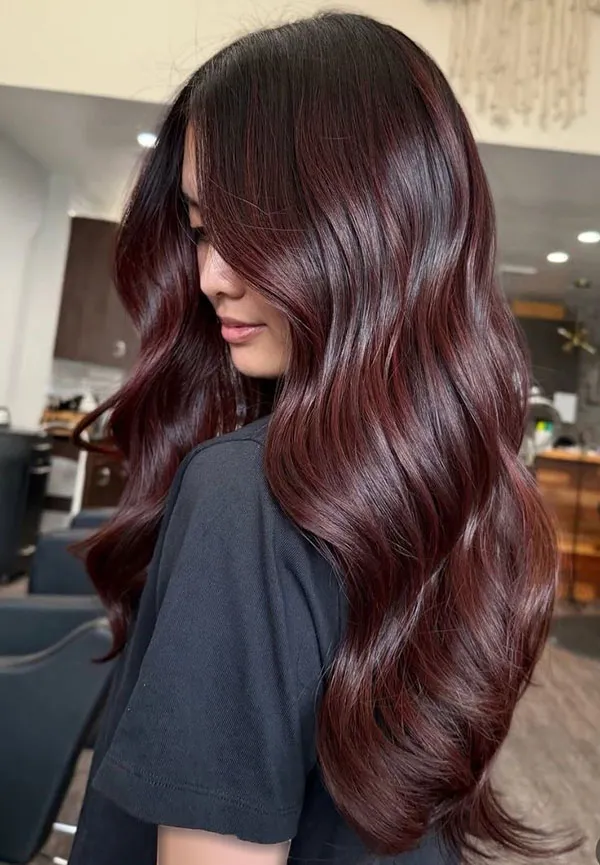 Dark burgundy hair color 9