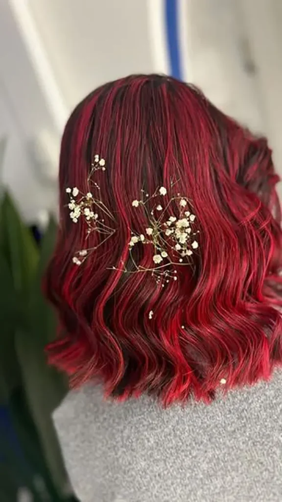 Fiery red hair color 1