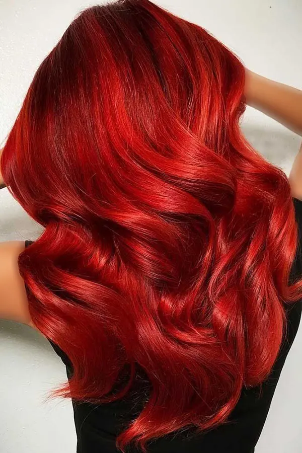 Fiery red hair color 10