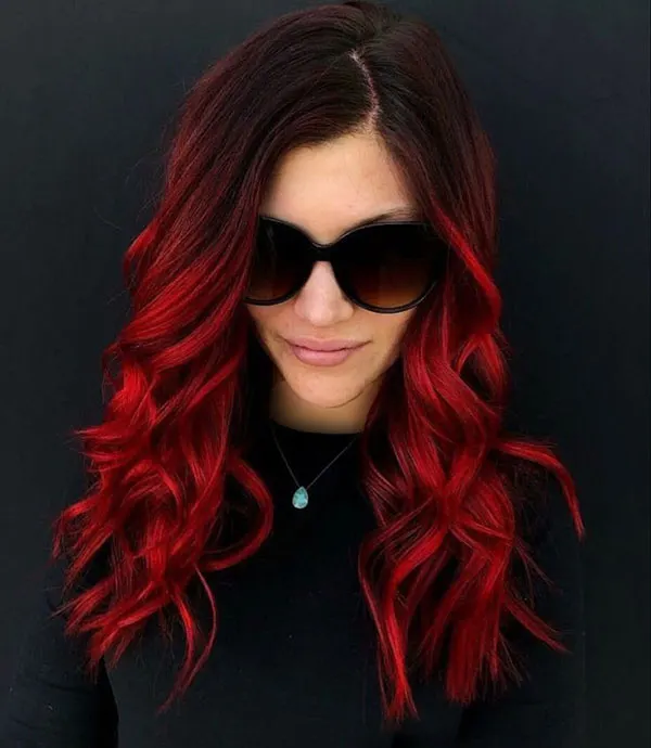 Fiery red hair color 11