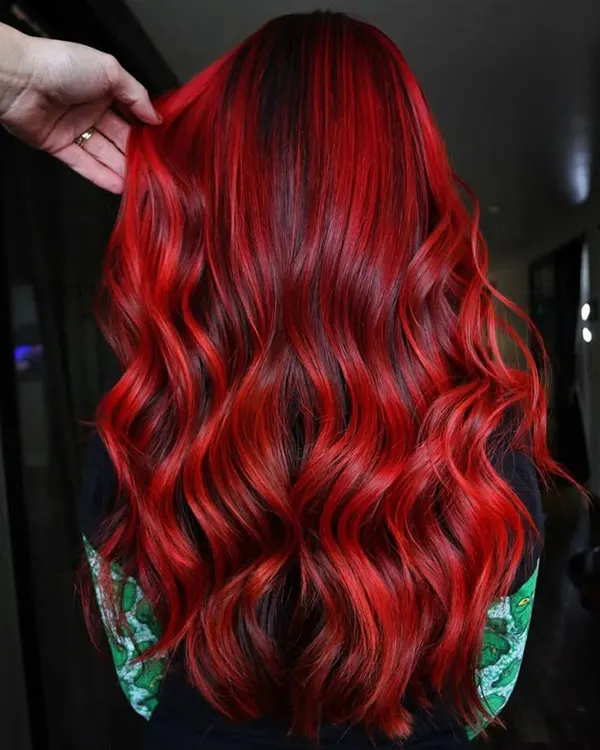 Fiery red hair color 13