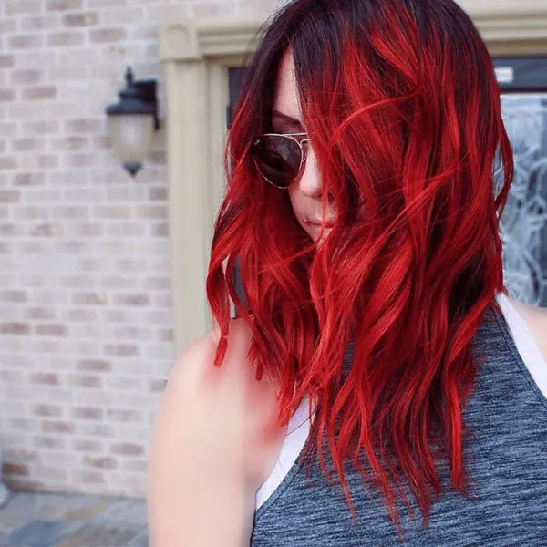 Fiery red hair color 15