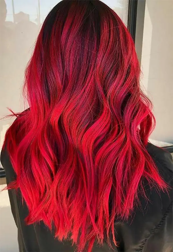 Fiery red hair color 17