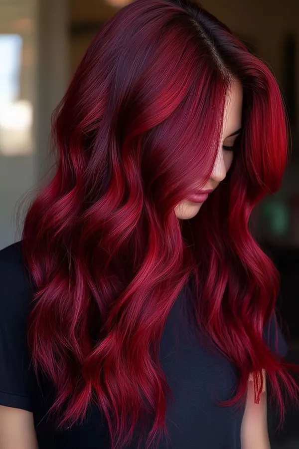 Fiery red hair color 23
