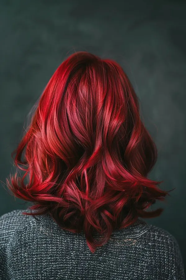 Fiery red hair color 24