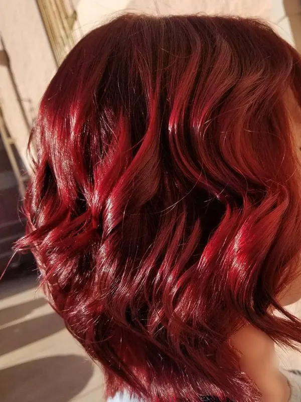 Fiery red hair color 25