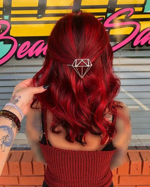 Fiery red hair color 29