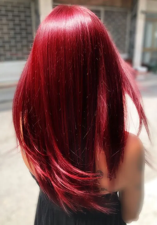 Fiery red hair color 3