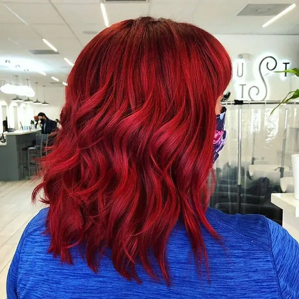 Fiery red hair color 31