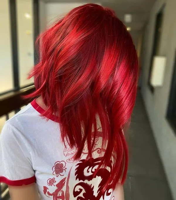 Fiery red hair color 7