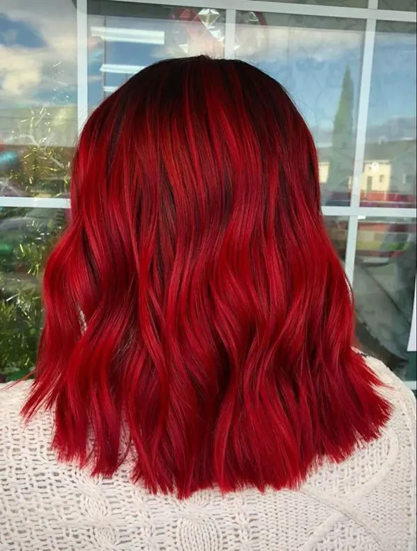 Fiery red hair color 8