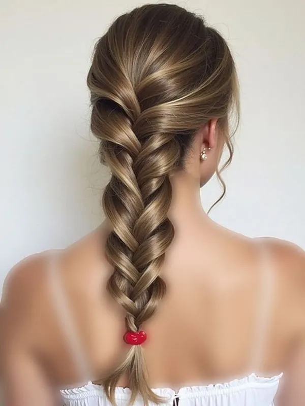 342 مدل مو تیغ ماهی دخترانه؛ بافت زیبا و جدید برای موهای متوسط و بلند💖 13 Fishtail hairstyle 10