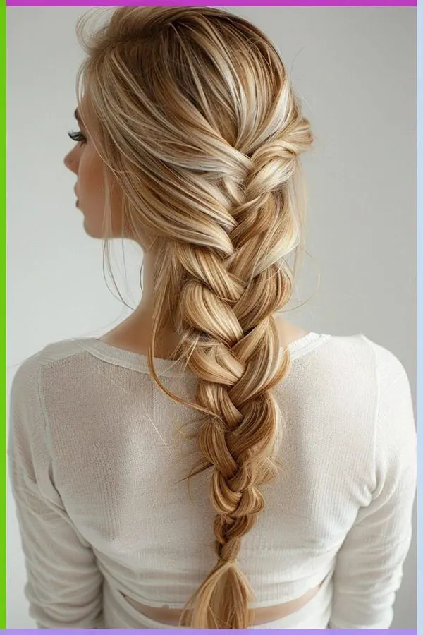 342 مدل مو تیغ ماهی دخترانه؛ بافت زیبا و جدید برای موهای متوسط و بلند💖 16 Fishtail hairstyle 13
