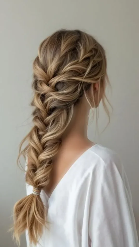342 مدل مو تیغ ماهی دخترانه؛ بافت زیبا و جدید برای موهای متوسط و بلند💖 17 Fishtail hairstyle 14