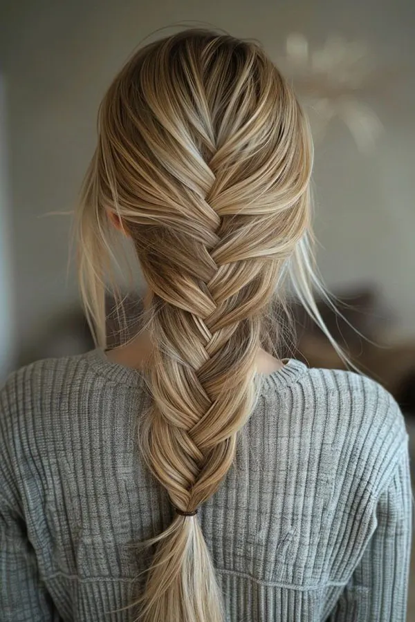 342 مدل مو تیغ ماهی دخترانه؛ بافت زیبا و جدید برای موهای متوسط و بلند💖 19 Fishtail hairstyle 17