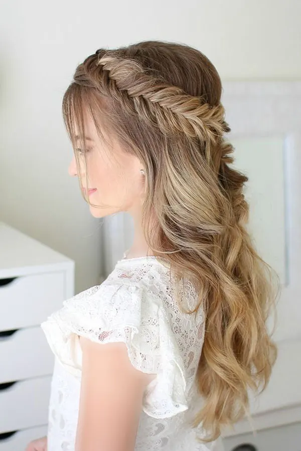 342 مدل مو تیغ ماهی دخترانه؛ بافت زیبا و جدید برای موهای متوسط و بلند💖 7 Fishtail hairstyle 2