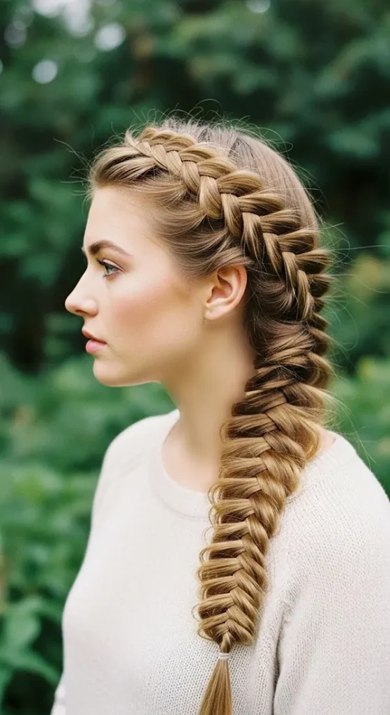 342 مدل مو تیغ ماهی دخترانه؛ بافت زیبا و جدید برای موهای متوسط و بلند💖 25 Fishtail hairstyle 21