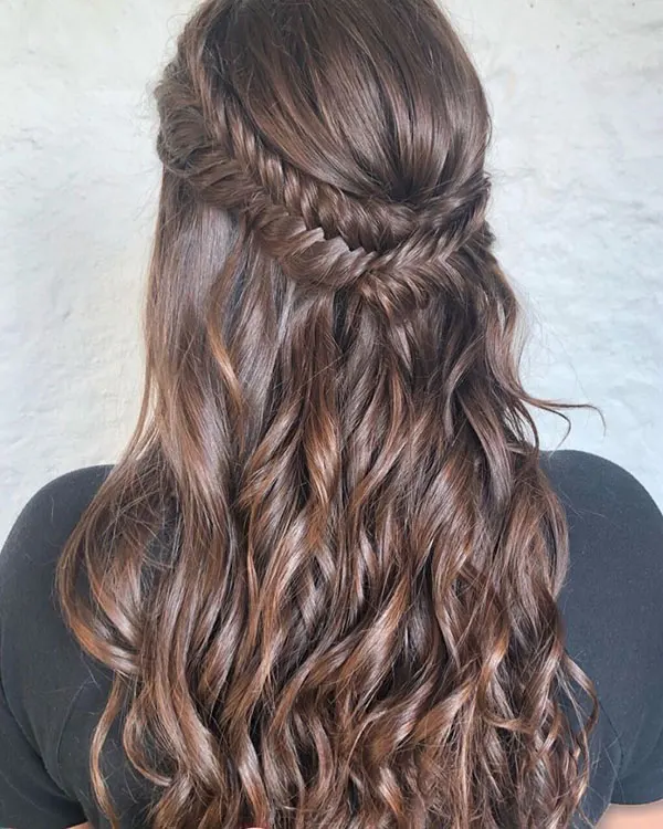 342 مدل مو تیغ ماهی دخترانه؛ بافت زیبا و جدید برای موهای متوسط و بلند💖 24 Fishtail hairstyle 22