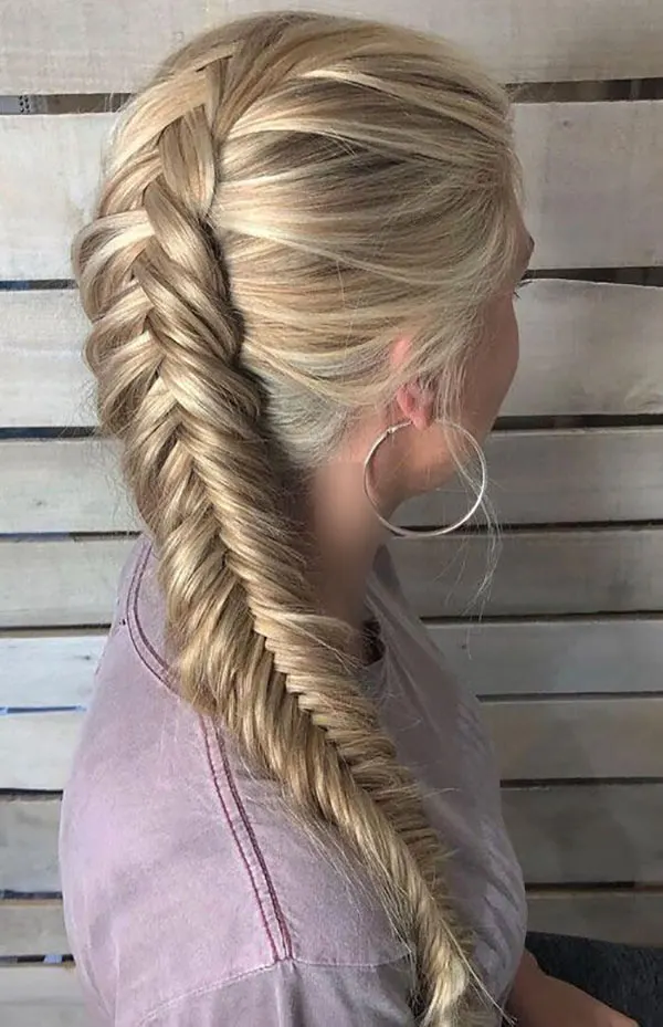 342 مدل مو تیغ ماهی دخترانه؛ بافت زیبا و جدید برای موهای متوسط و بلند💖 30 Fishtail hairstyle 26