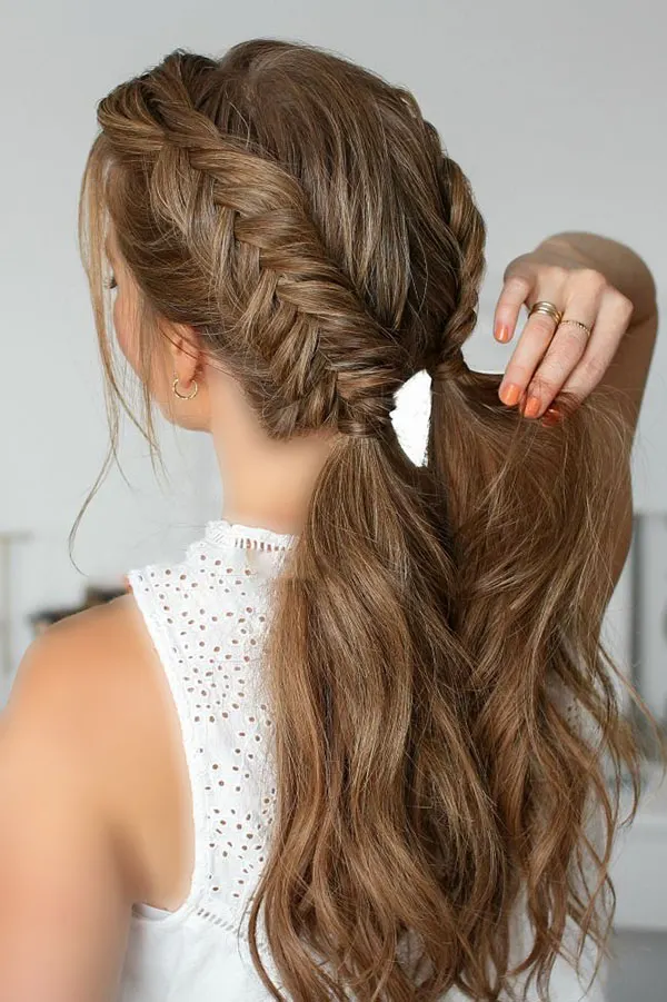 342 مدل مو تیغ ماهی دخترانه؛ بافت زیبا و جدید برای موهای متوسط و بلند💖 32 Fishtail hairstyle 28