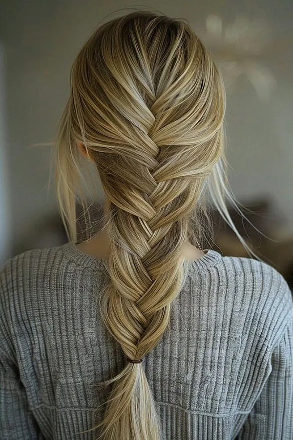 342 مدل مو تیغ ماهی دخترانه؛ بافت زیبا و جدید برای موهای متوسط و بلند💖 34 Fishtail hairstyle 31