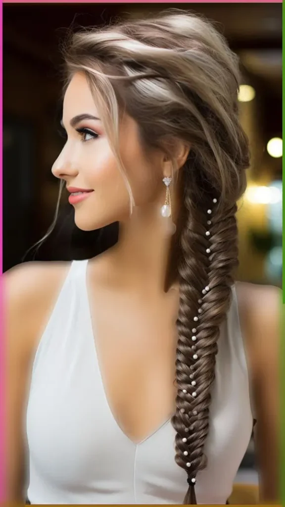 342 مدل مو تیغ ماهی دخترانه؛ بافت زیبا و جدید برای موهای متوسط و بلند💖 35 Fishtail hairstyle 32