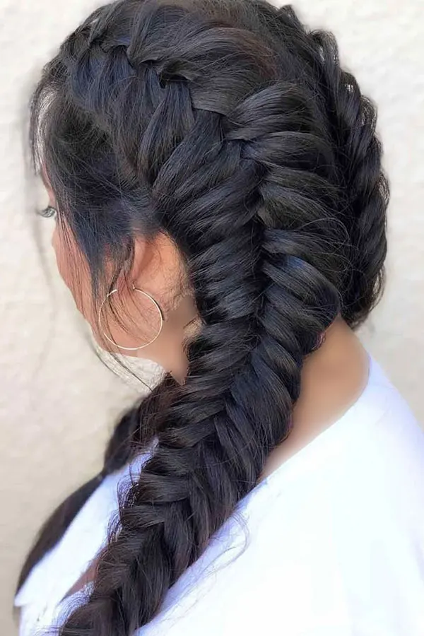 342 مدل مو تیغ ماهی دخترانه؛ بافت زیبا و جدید برای موهای متوسط و بلند💖 8 Fishtail hairstyle 6