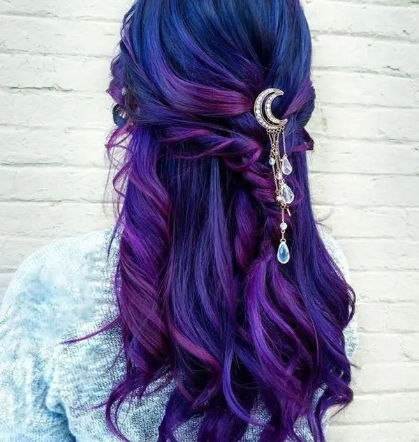 Galaxy blue hair color 1