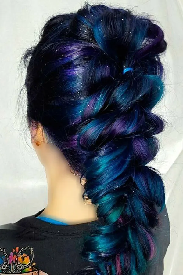 Galaxy blue hair color 11