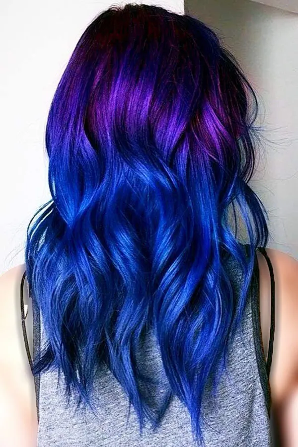 Galaxy blue hair color 12