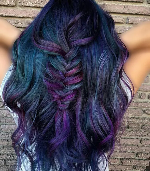 Galaxy blue hair color 13