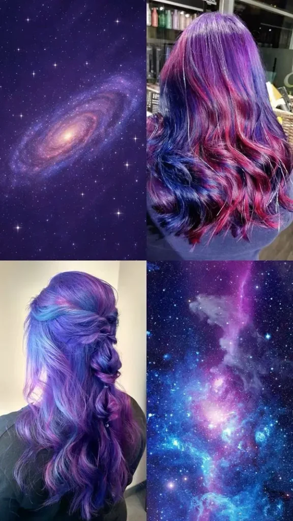 Galaxy blue hair color 15