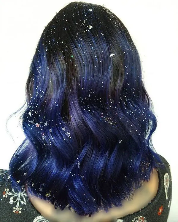 Galaxy blue hair color 16