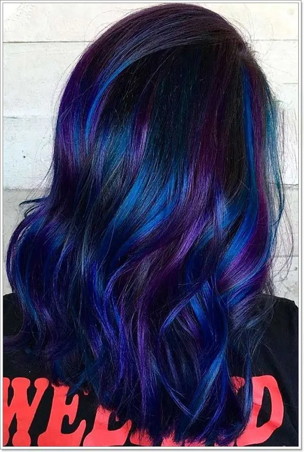 Galaxy blue hair color 17