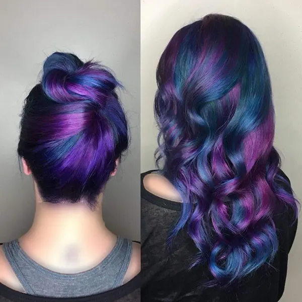 Galaxy blue hair color 18